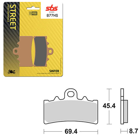 SBS PERFORMANCE HS SINTER FRONT BRAKE PAD (6250877108)