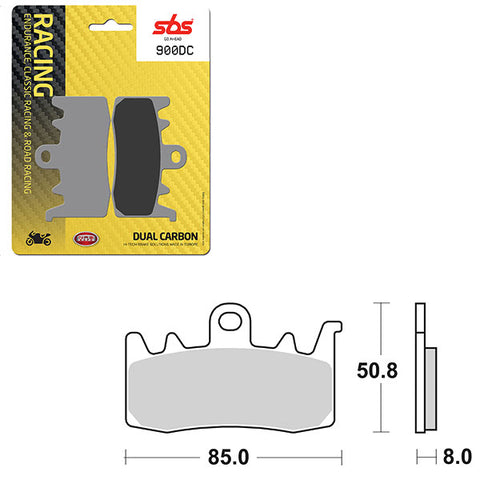 SBS DUAL CARBON FRONT FOR RACE USE ONLY BRAKE PAD (6290900108)