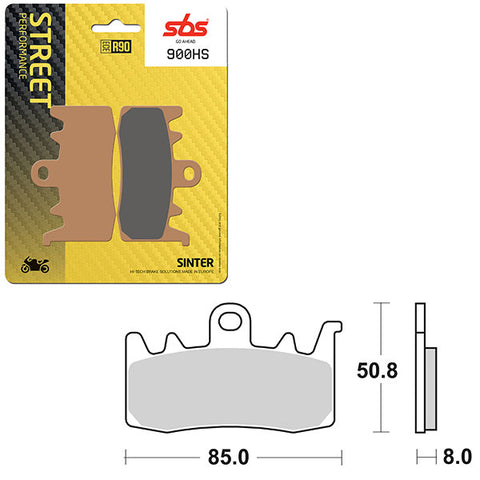 SBS PERFORMANCE HS SINTER FRONT BRAKE PAD (6250900108)