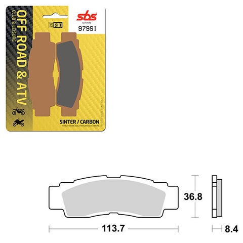 SBS ATV/UTV SINTER BRAKE PAD (6240979108)