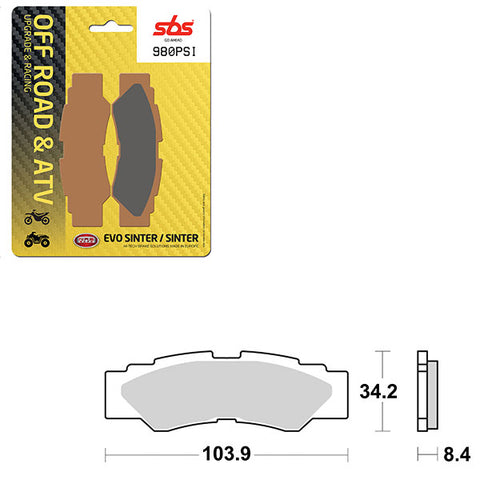 SBS ATV/UTV EVO SINTER BRAKE PAD (6450980108)