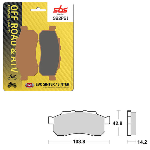 SBS ATV/UTV EVO SINTER BRAKE PAD (6450982108)