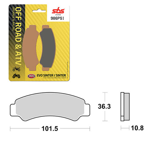 SBS ATV/UTV EVO SINTER BRAKE PAD (6450986100)